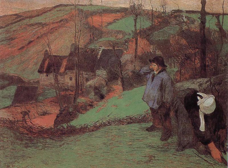 Paul Gauguin Brittany shepherd oil painting image